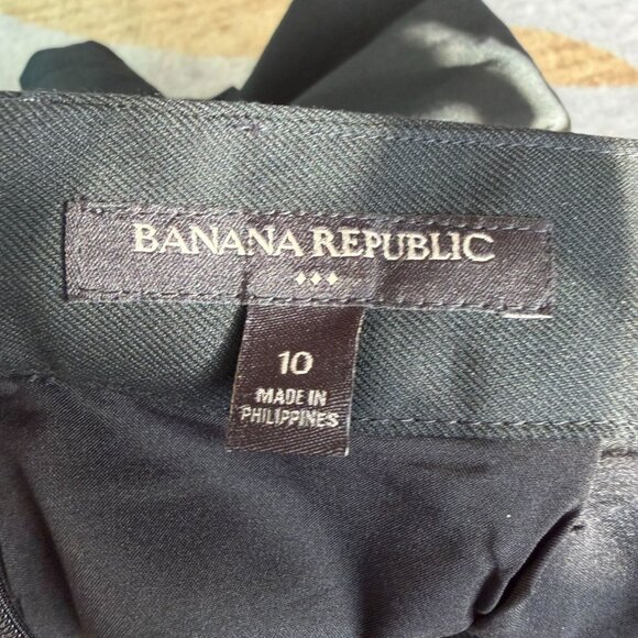 BANANA REPUBLIC Black Pencil Work Holiday Skirt Size 10 - Picture 4 of 8